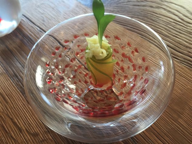 Apéro: Apfelröllchen mit Ingwer und Koriander