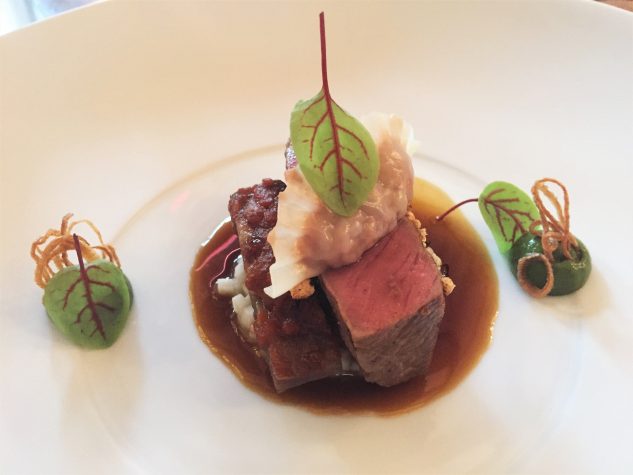 Poltinger Lamm, Palmherz und Thai Basilikum und Green Curryjus