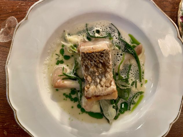 Wolfsbarsch, Fenchel, Lavendel, Schwertmuschel