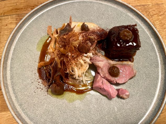 Lamb, Sellerie, Pastinake, Kakao, schwarzer Knoblauch