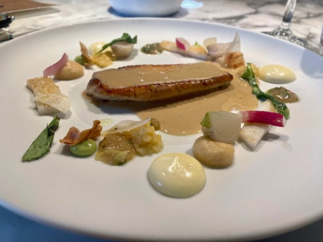 Petermann, Tintenfisch, Radieschen, Beurre Blanc