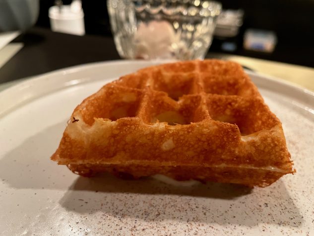 Käsewaffel Beaufort d'Été / Feige / Sauternes