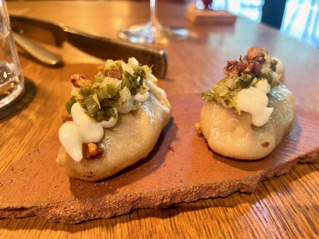 Gyoza, Chimichurri mit Kamille